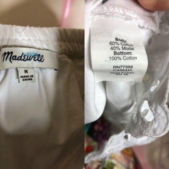 Madewell Eyelet Balcony Off the Shoulder Top Ruffl - Picture 8 of 8